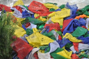 Bodhnath: A sea of flags.