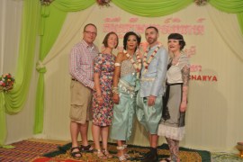 Our shot with the bride and groom and Emma.