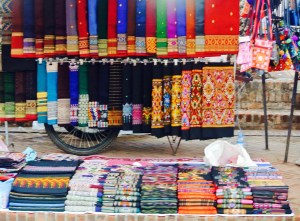 The street taken over by the market