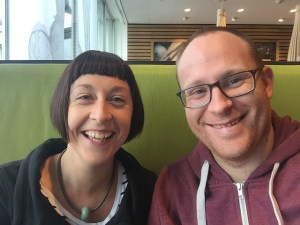 In a drink like state! And John's beard is starting to show!